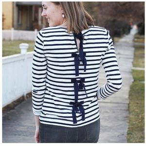 J Crew // Bow Back Top